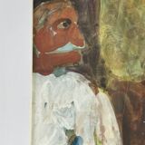 Peinture "femme abstraite" signée H.Misonne