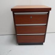 Mid century set of 2 mahogany filing cabinets