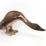Pair of Airbrushed Ceramic Ducks Decorative Objects by Ugo Zaccagnini, Italy