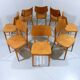 Set of 8 wooden dining chairs 1950’s
