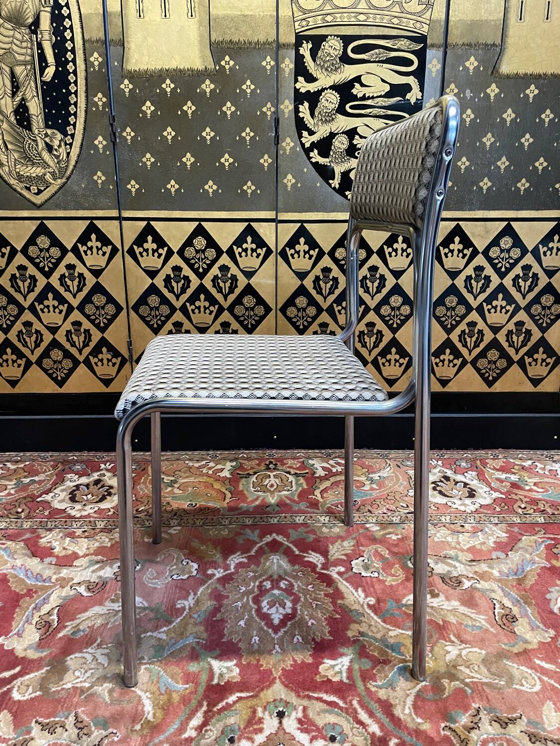 Suite de 6 chaises vintages 1970 chromées
