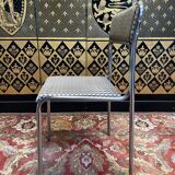 Suite de 6 chaises vintages 1970 chromées