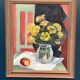 Original Swedish Oil on Panel from the 1940s – "Floral Still Life" by B. Segerdahl – Signed – Framed – 56 × 48 cm (22" × 18.9")