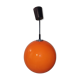 Suspension lamp in orange glass