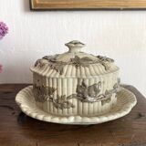 Antique Villeroy & Boch butter or sugar dish, late 19th century