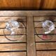 Old pair of cristal d'arques candle holders vintage crystal
