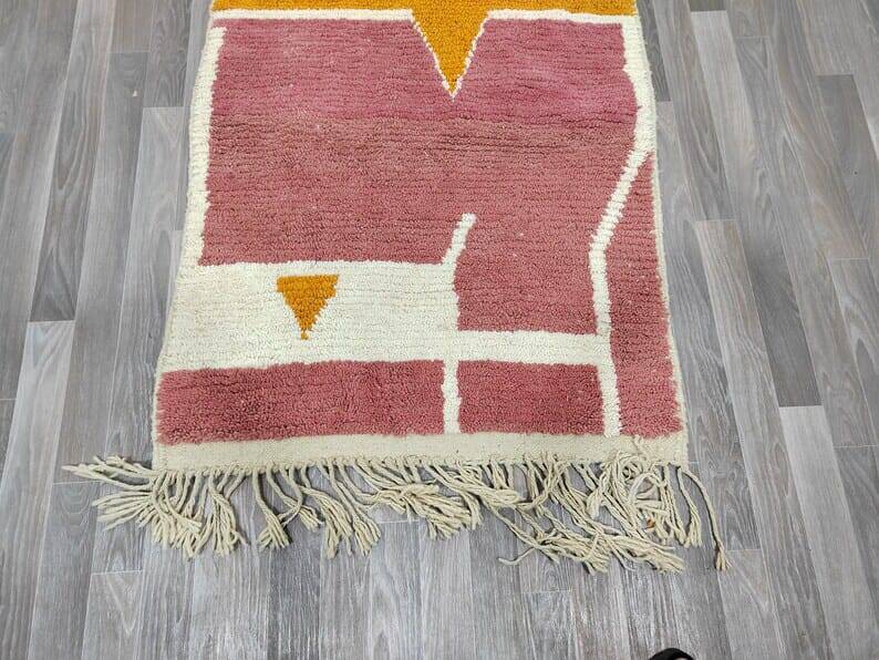 Handmade Beni Ouraine rug, size 100 x 200 cm