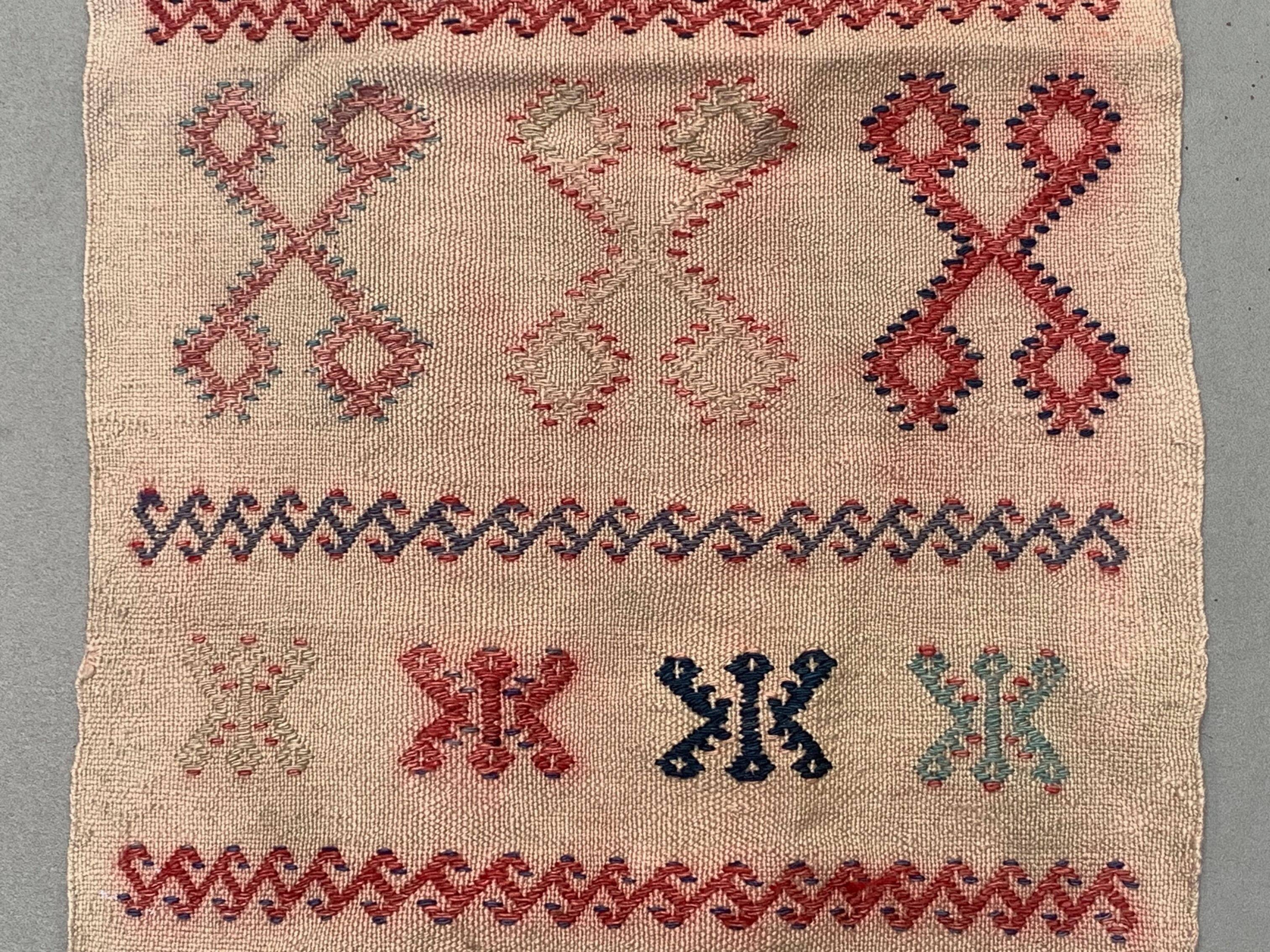 Old Turkish narrow Kilim Runner 114x50 cm shabby chic, vintage kelim