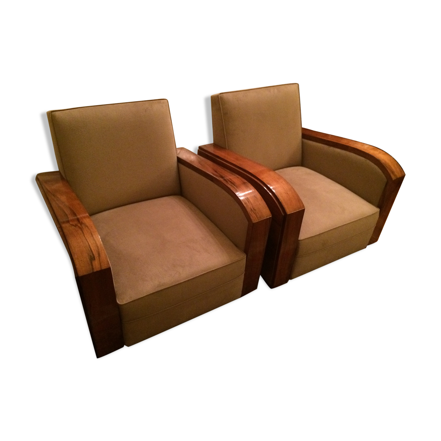 Pair of armchairs clubs Art Deco