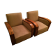 Pair of armchairs clubs Art Deco