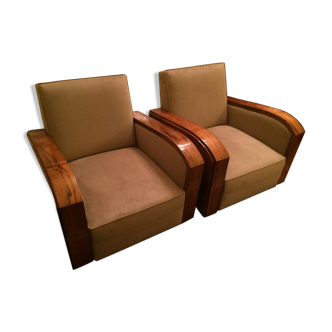 Pair of armchairs clubs Art Deco