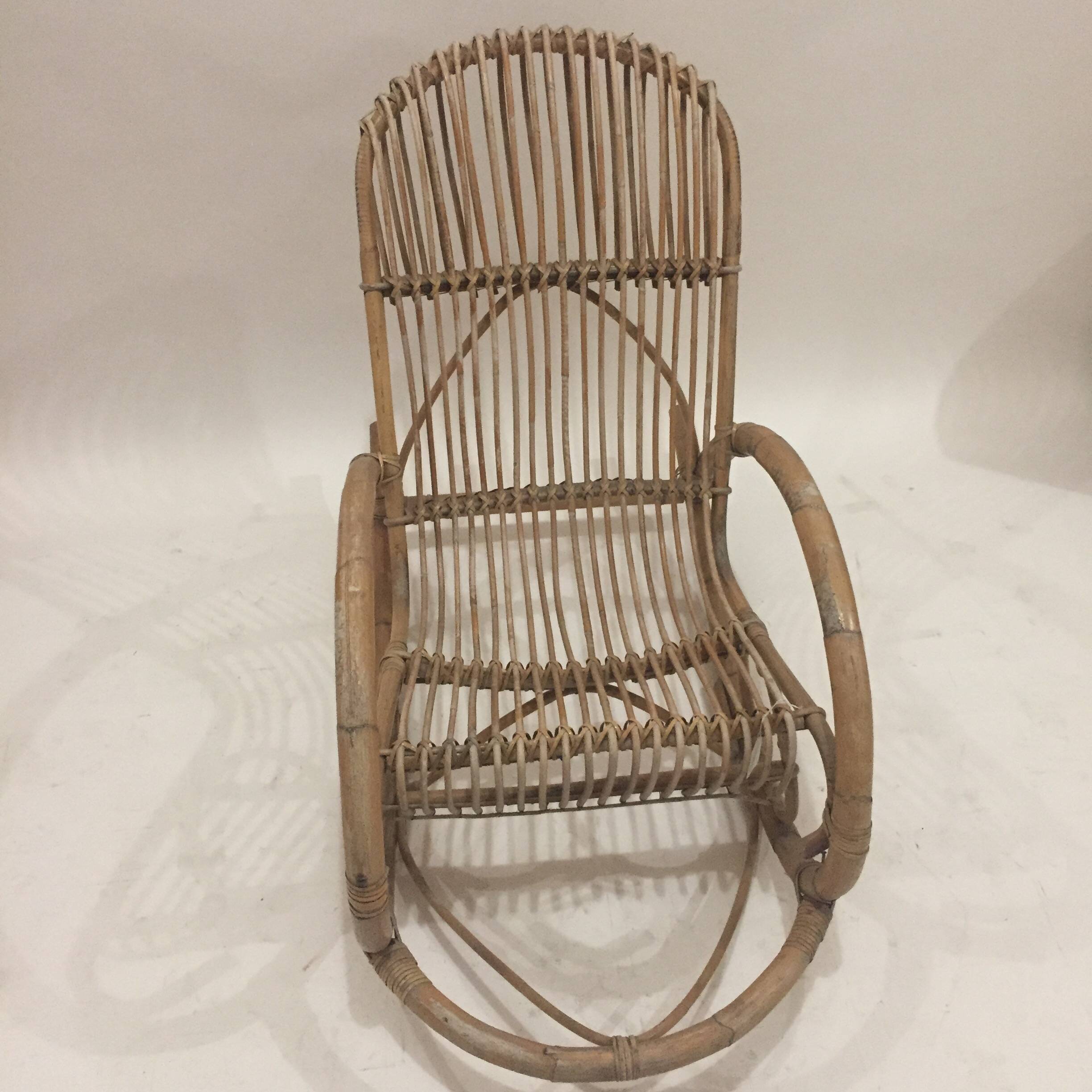 Rattan Rocking Chair by Nohe Noordwolde