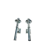 Paire d'appliques murales vintage en verre et chrome – 35 cm (H) x 15 cm (P)