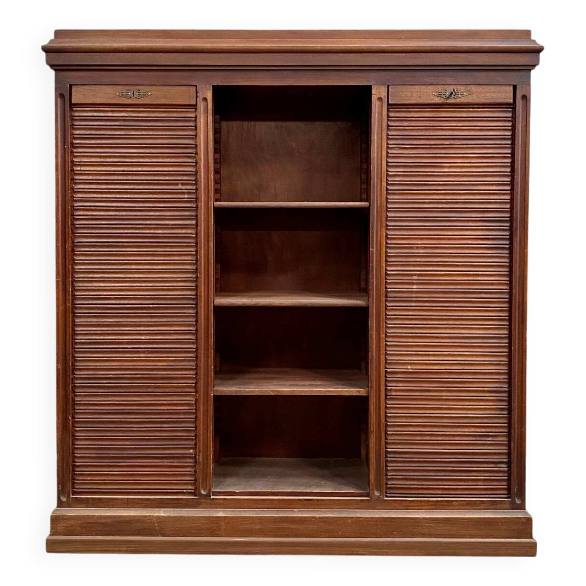 Louvered filing cabinet