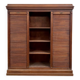 Louvered filing cabinet