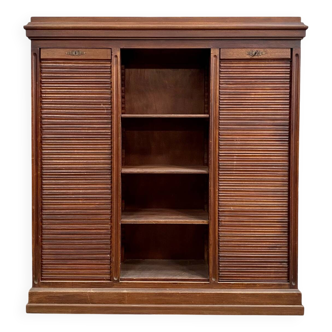 Louvered filing cabinet