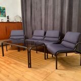 G30 set, sofa, 2 armchairs and coffee table designed by Martin Stoll, Germany, 1980s.