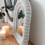 Vintage wicker mirror