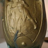 Art Nouveau Vase "Nymphs" signed Jean Garnier