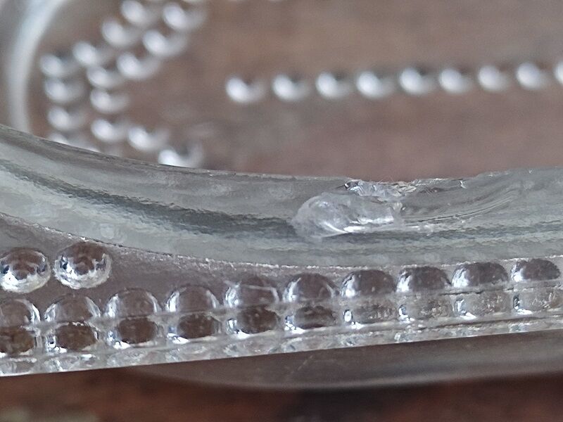 Empty vintage antique pearl glass pocket dp 0822130