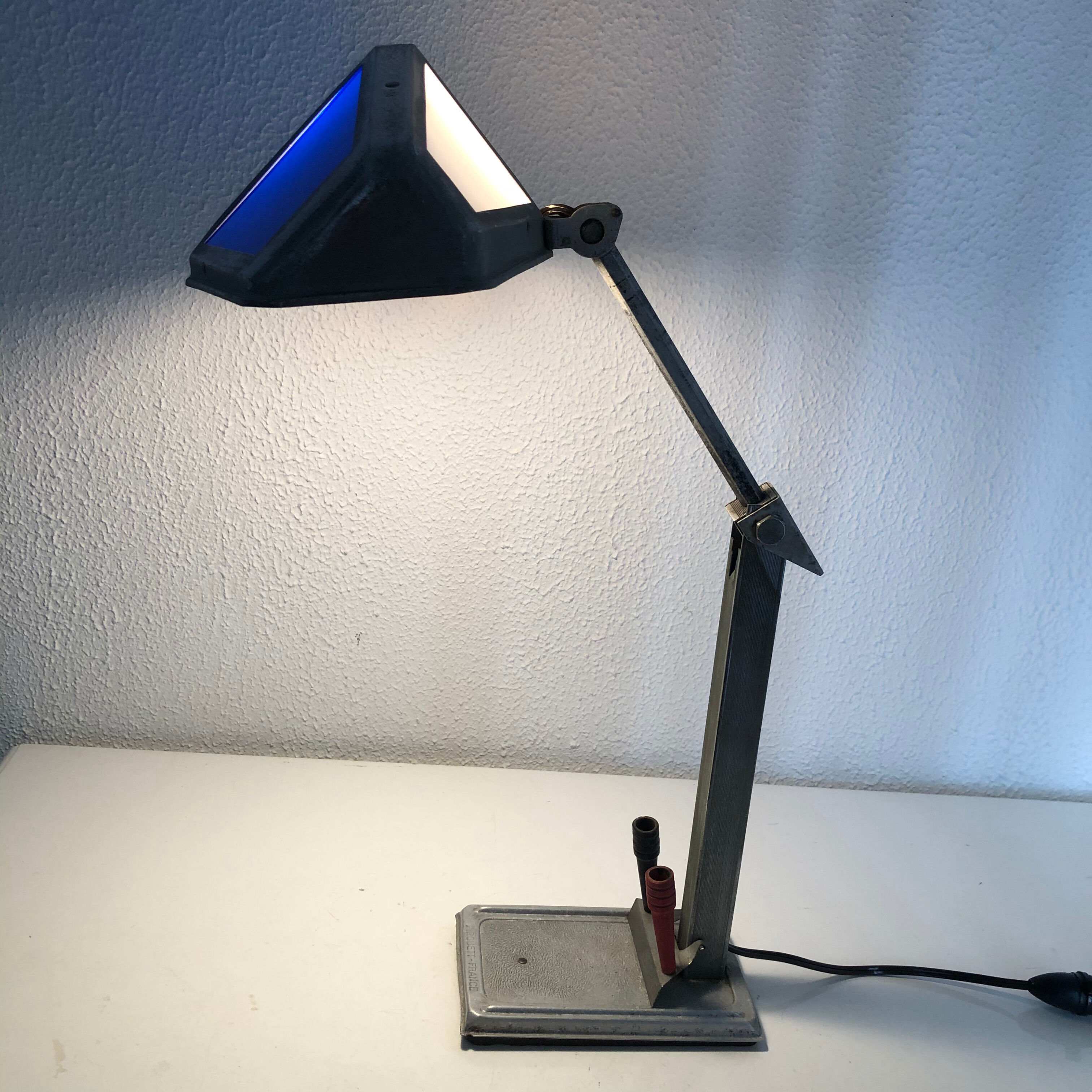 Large vintage lamp 1920 Pirouett Art Deco desk - 50 cm