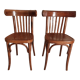 Pair of bistro chairs 5 bars Czechoslovakia 1950