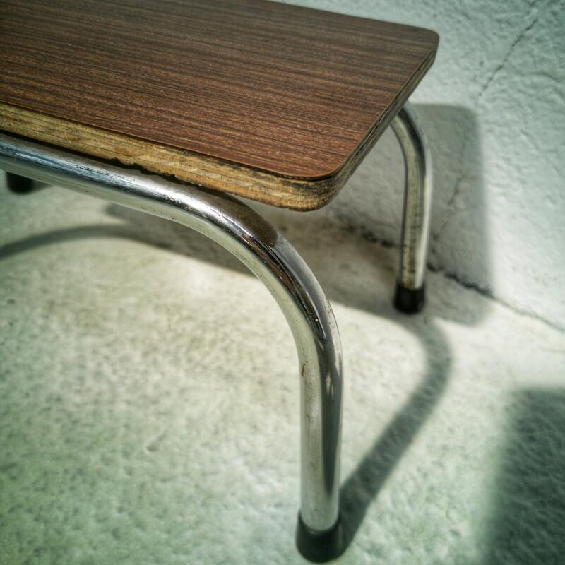 Vintage foot rest in formica