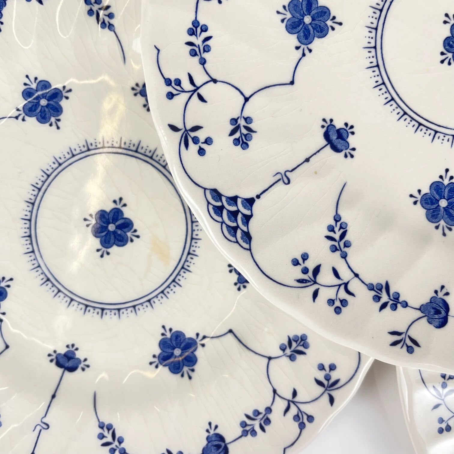 Set de 6 assiettes à dessert Myott Meakin, Angleterre, bleu