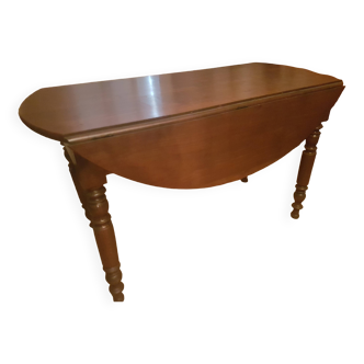 Louis Philippe cherry wood shutter table