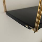 Modular vintage wall shelf, black and red metal circa 1960s