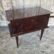 Vintage 1950s-60s Mahogany Veneer Wood Nightstand