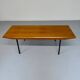 Antique Wilhelm Renz designer wooden coffee table, vintage Scandinavian style, 1960s