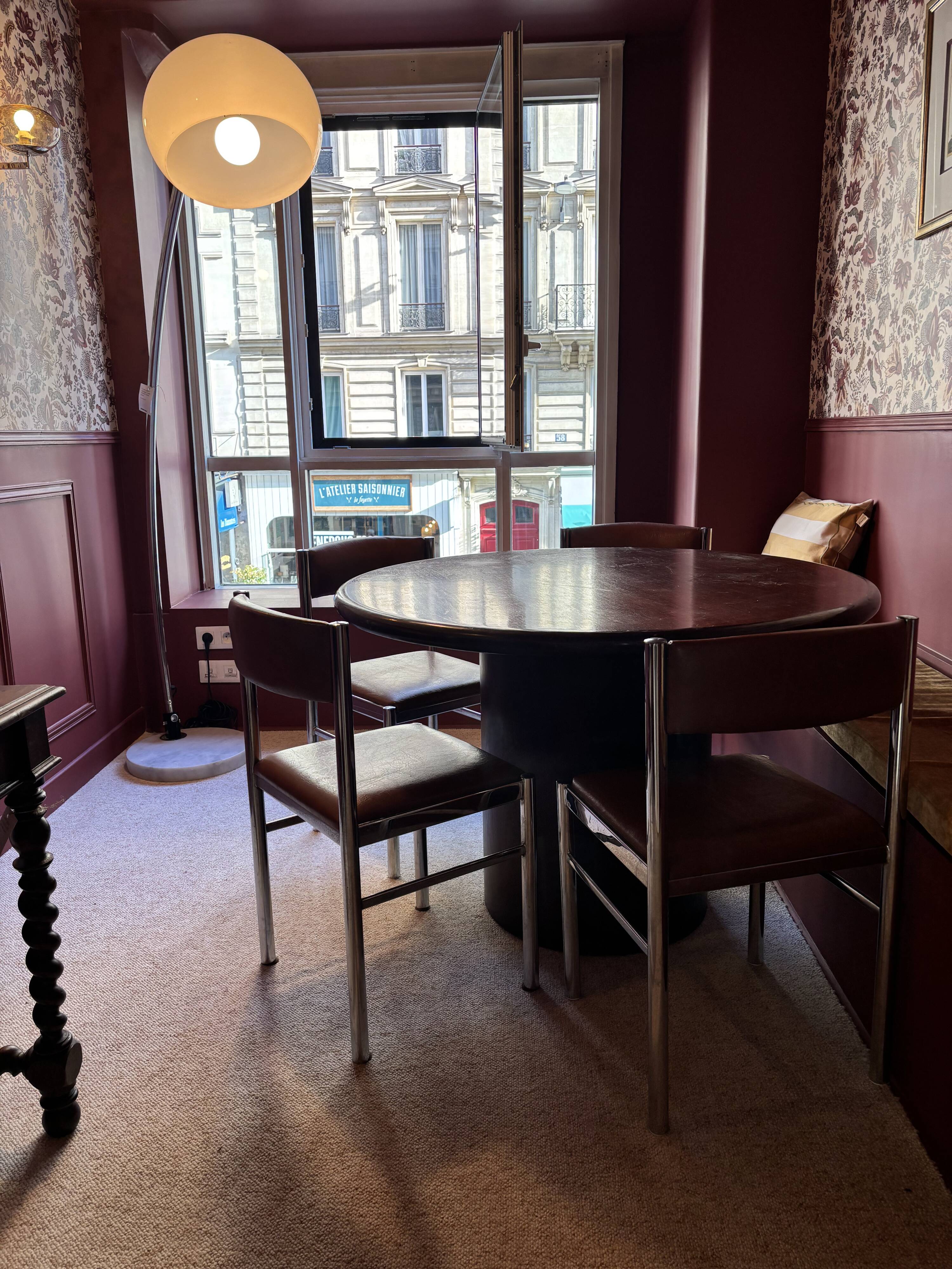 Chrome and leather chair