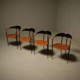 Set of 4 Post Modern Dining Chairs by Tetide Italy 1980s