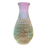 Vase soliflore en verre biseauté