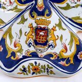 Desvres earthenware wall vase - Three Leaf Clover - period: 20th Century