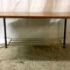 Modernist wood and metal coffee table - 1960s