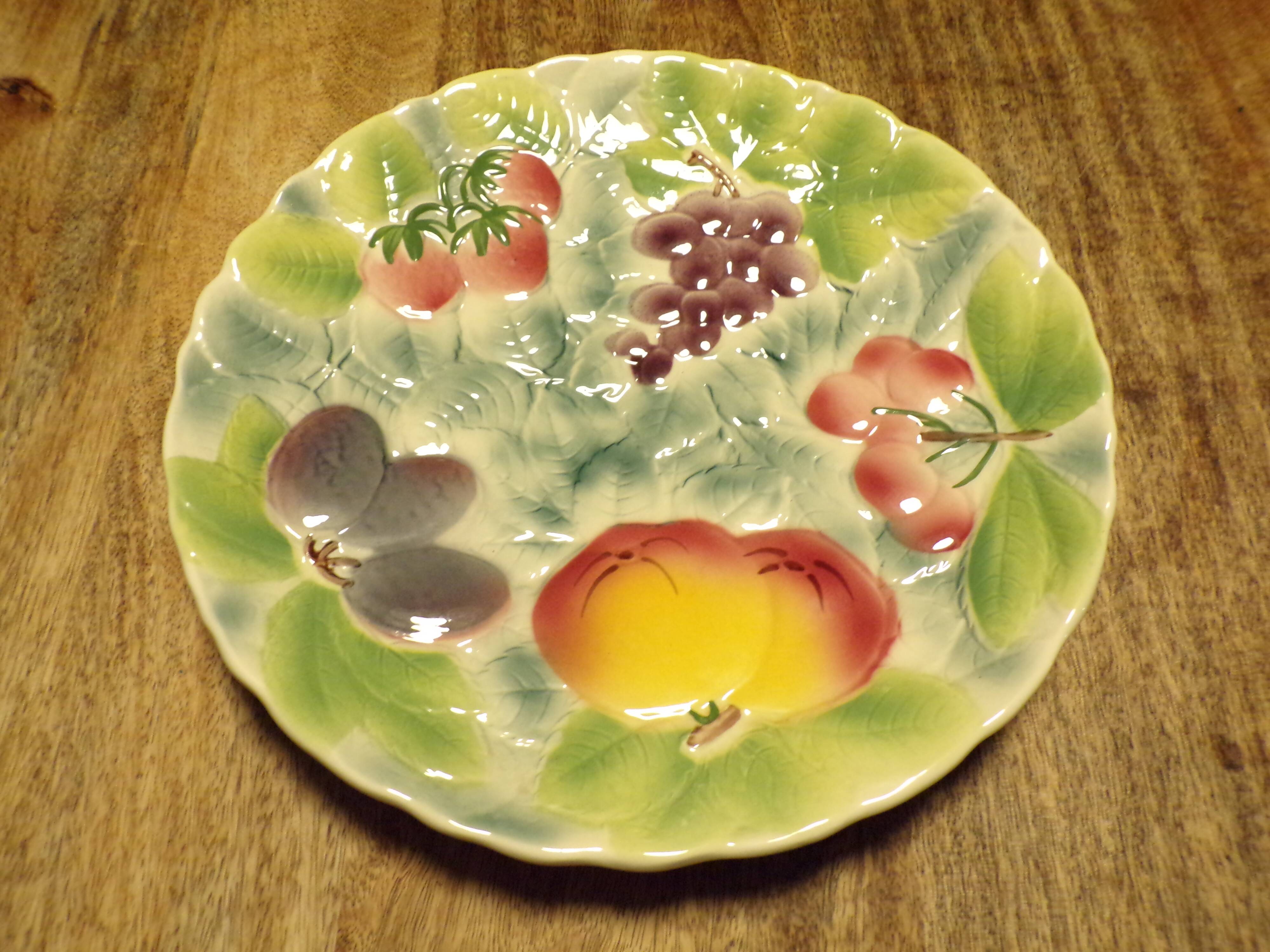St Clément Barbotine dish with fruit decoration