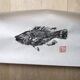 Original Gyotaku depicting a rock fish
