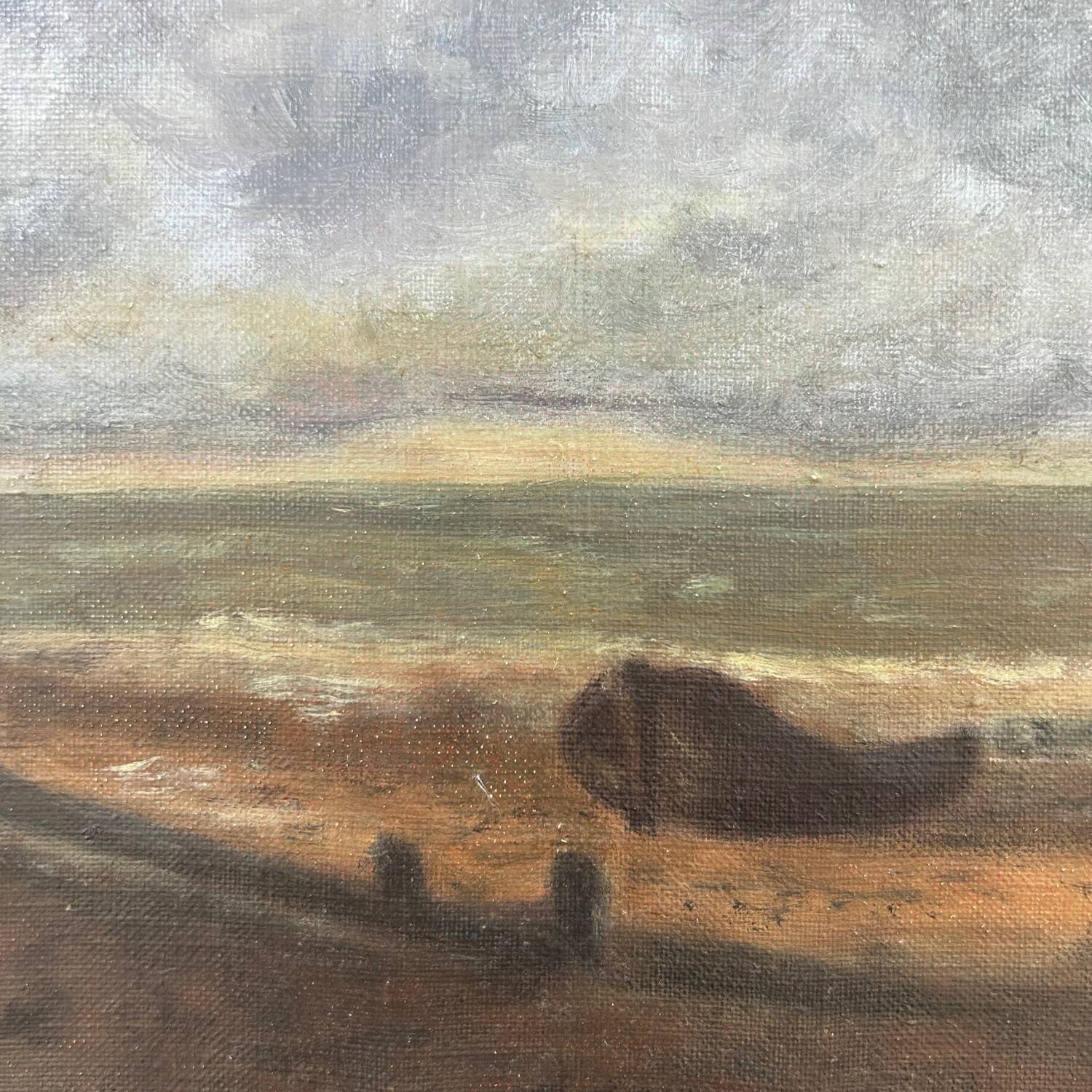 Stormy sky painting over the sea