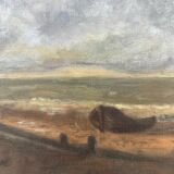 Stormy sky painting over the sea