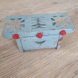Miniature metal gas stove, (toy from the 1950s)