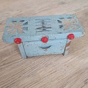 Miniature metal gas stove, (toy from the 1950s)