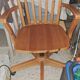 Adjustable office chair in light varnished wood from 1980. Chair sold individually.