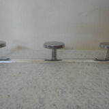 Chromed metal coat rack 3 circular hooks