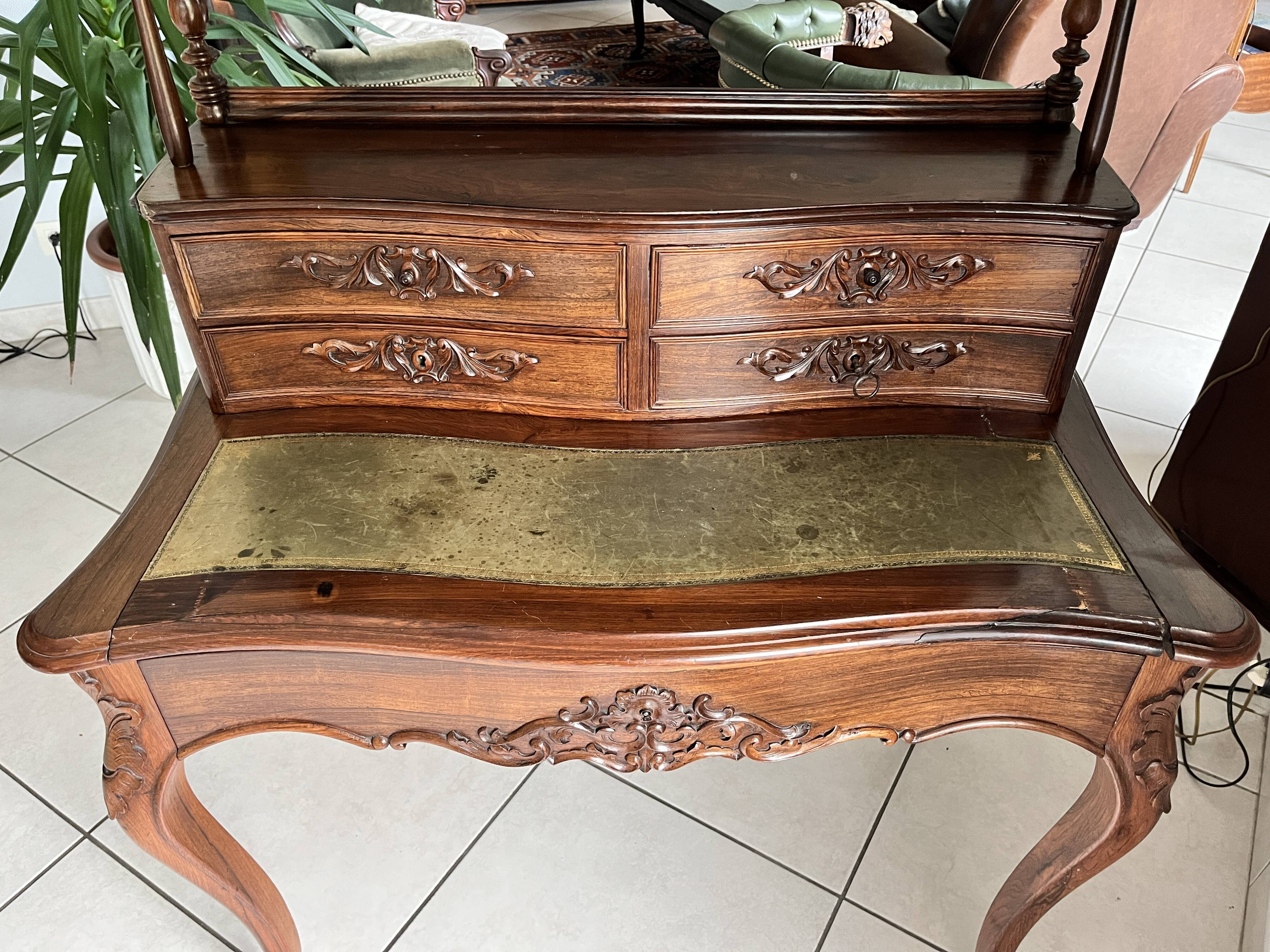English mahogany tiered desk late 19th century