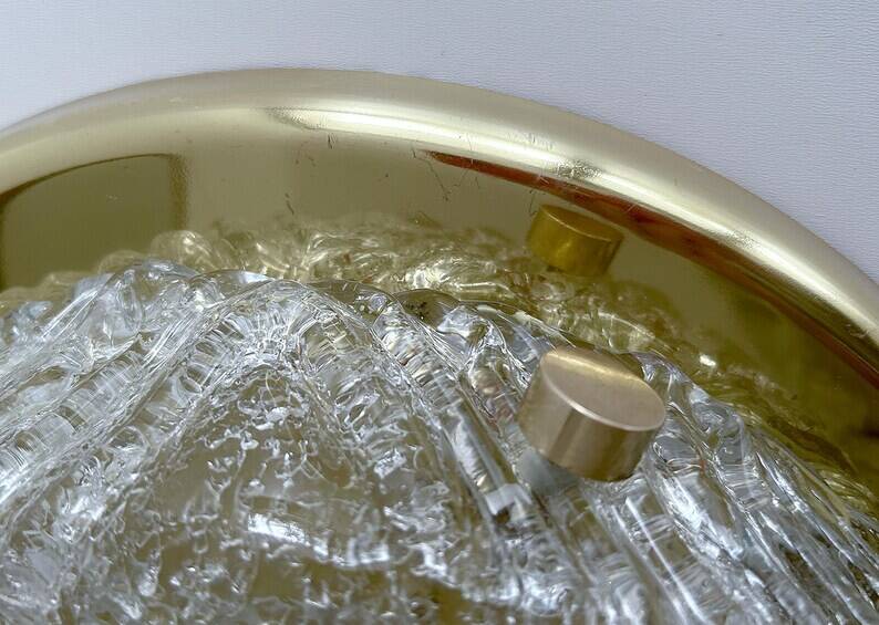 Vintage Murano Glass Flush Mount Light, 1970s