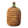 Lady Jeanne bottle, green glass bottle dressed in straw and wicker weaving, jar, vintage decor.