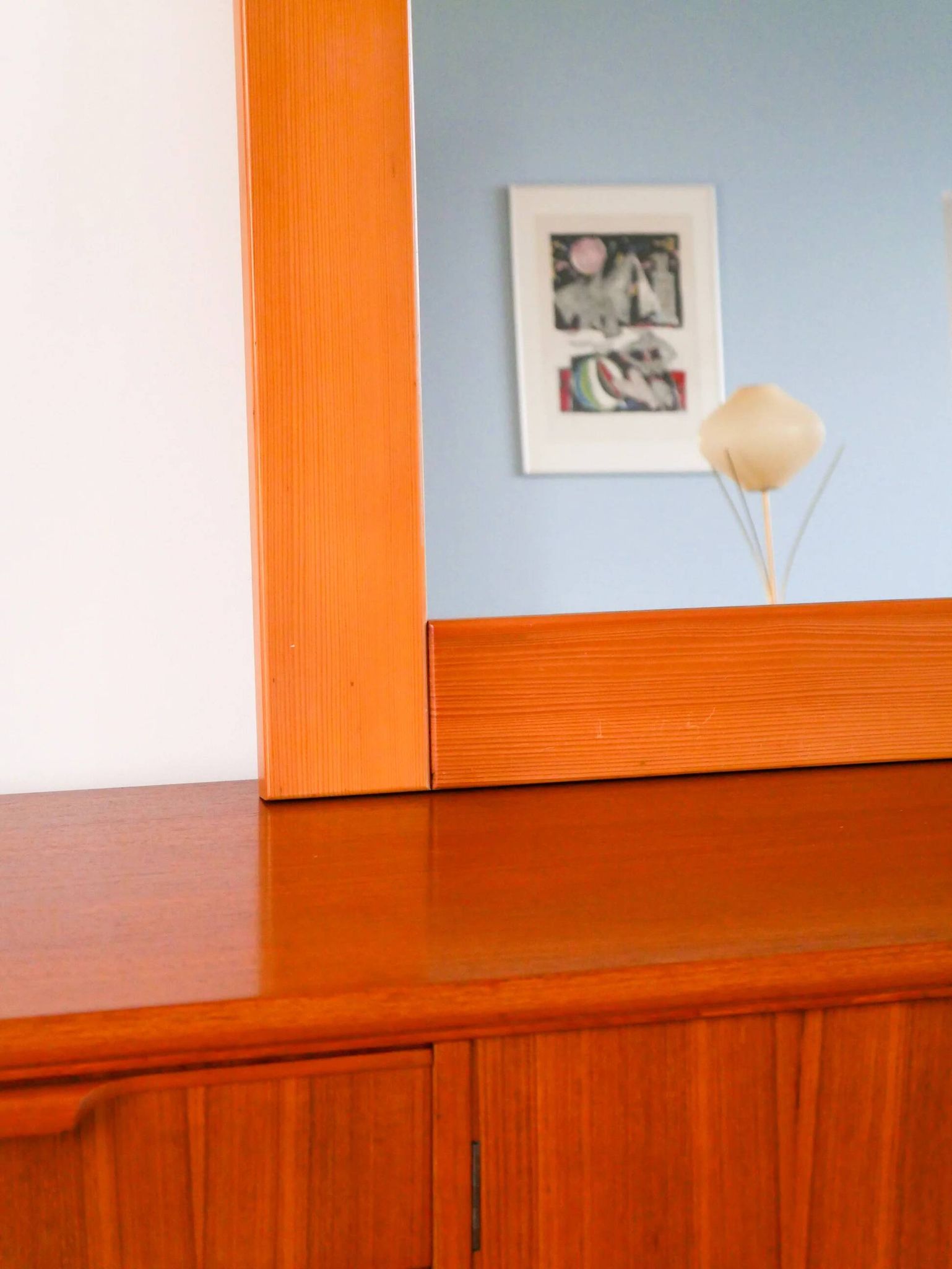 Grand miroir en pin, 1980