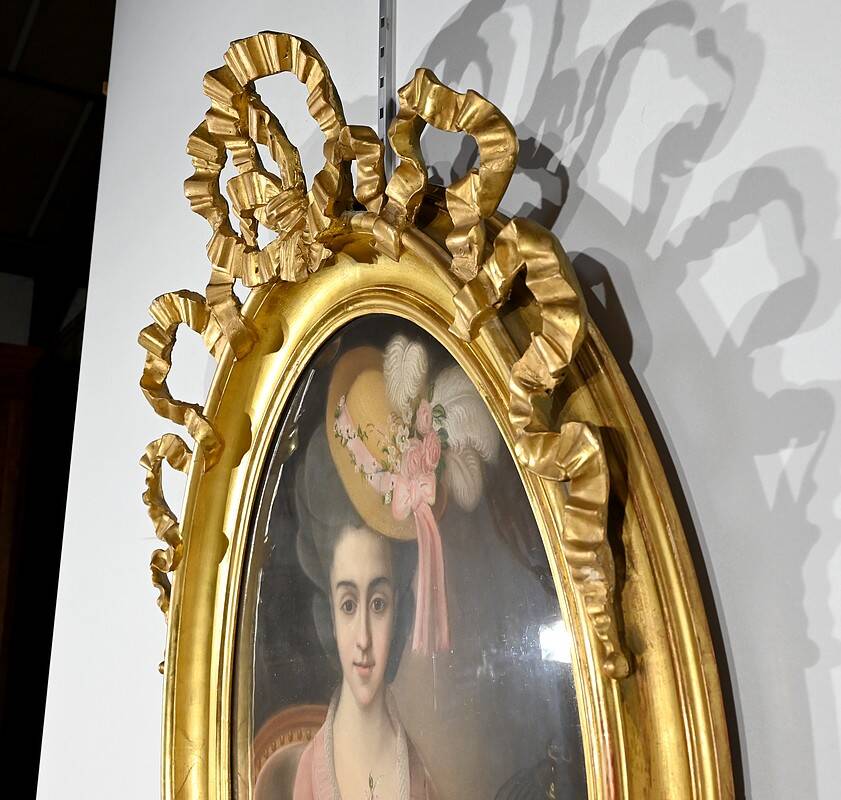 Important Pastel “The Girl with the Canary”, 19th century French school